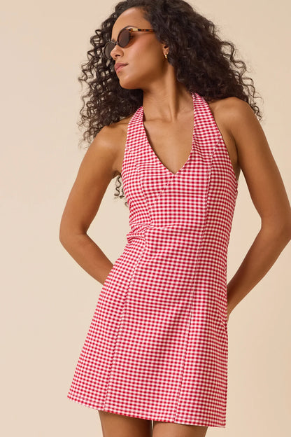 Maura Gingham Mini Dress