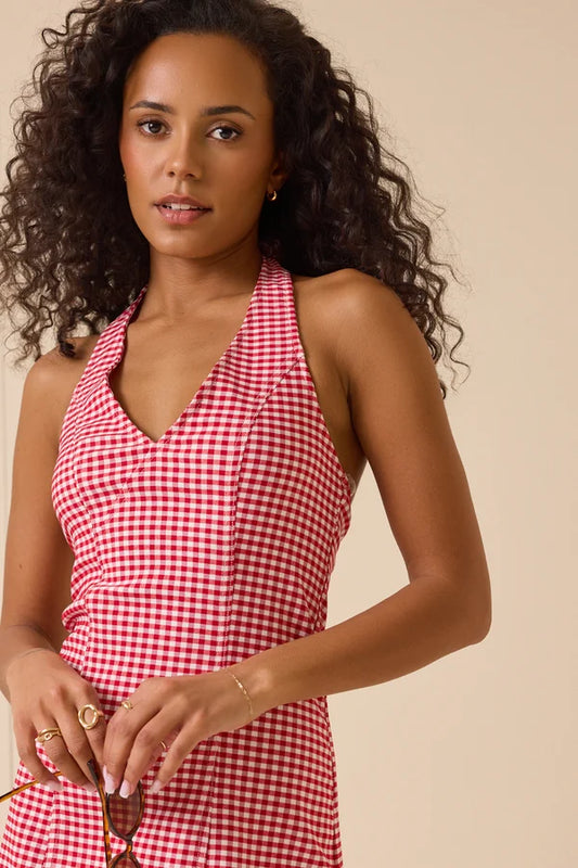 Maura Gingham Mini Dress