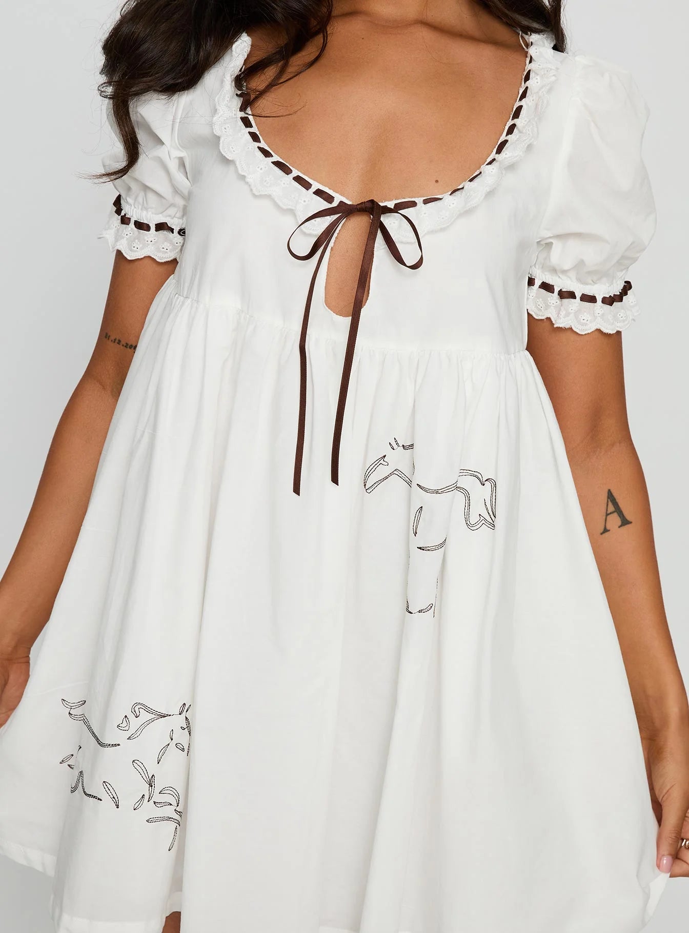 Willa Embroidered Mini Dress