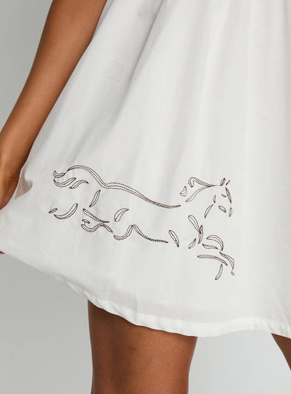 Willa Embroidered Mini Dress